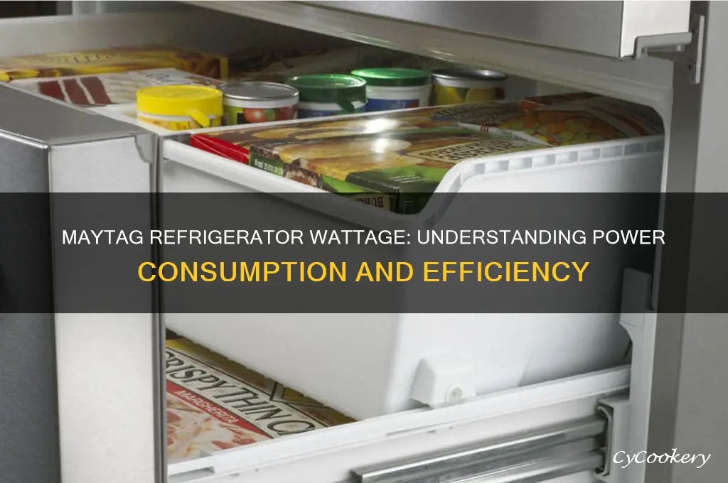 how many watts is a refrigerator maytag
