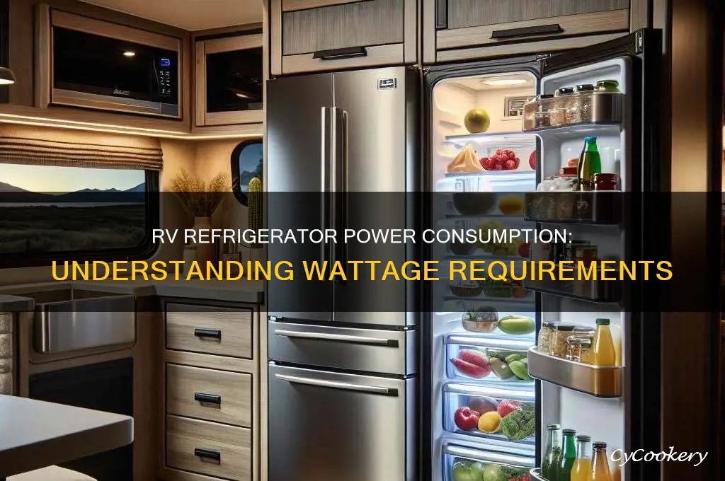 how many watts is a rv refrigerator