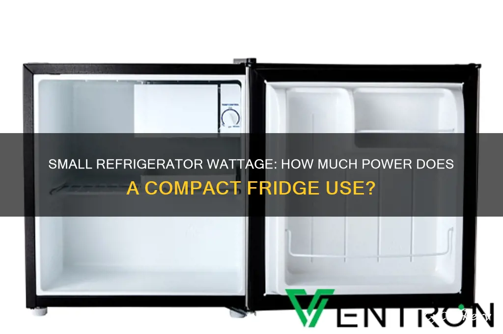 how many watts is a small cu ft refrigerator