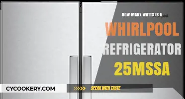 Whirlpool Refrigerator 25MSSA: Unveiling Its Wattage and Efficiency