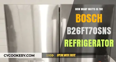 Bosch B26FT70SNS Refrigerator Wattage: Energy Efficiency Explained