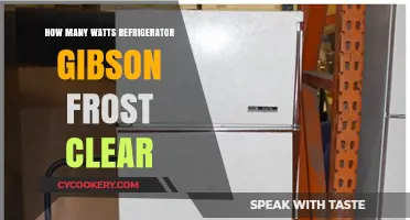 Gibson Frost Clear Refrigerator: Understanding Its Wattage and Efficiency