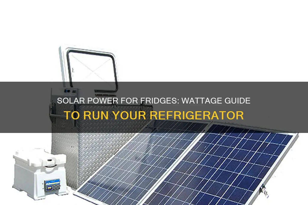 how many watts solar panel to run refrigerator