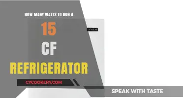 Power Requirements for a 15 Cubic Feet Refrigerator: Watts Explained