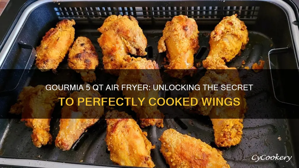 how many wings can gourmia 5 qt air fryer cook