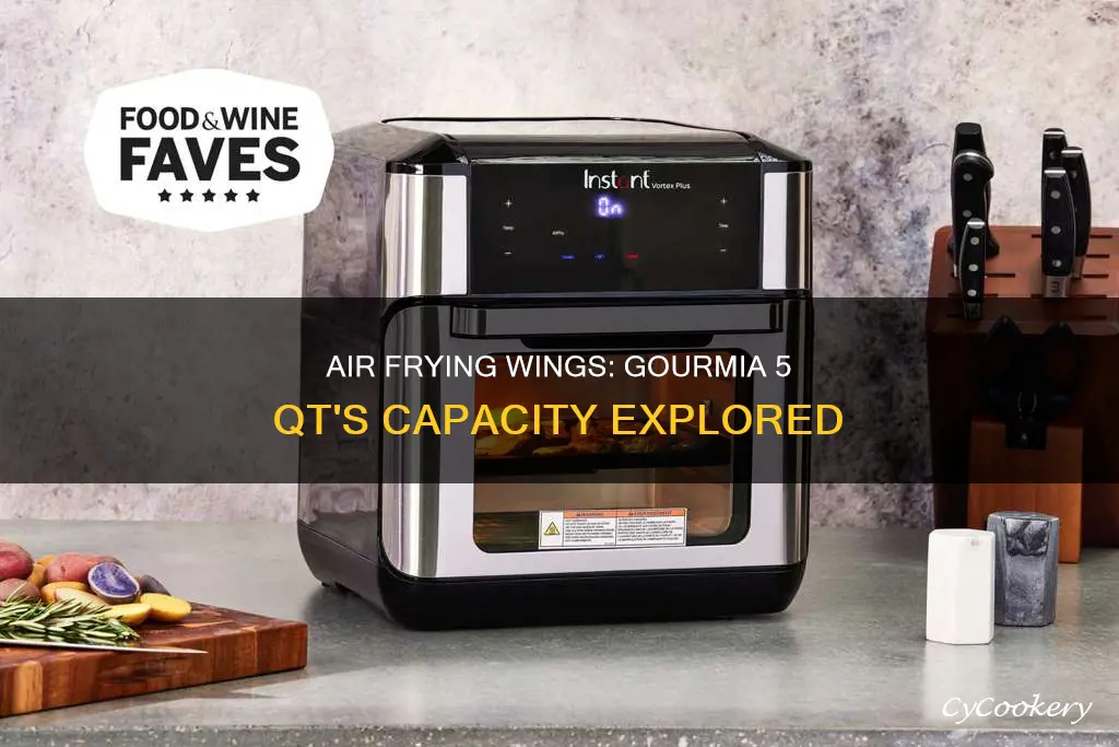 how many wings can gourmia 5 qt air fryer cook