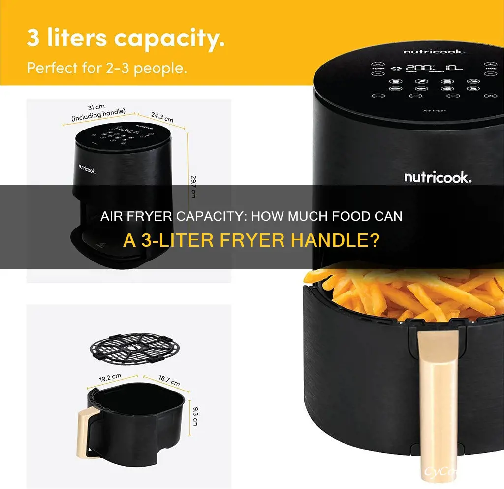 how mcuh food does a 3 liter air fryer cook