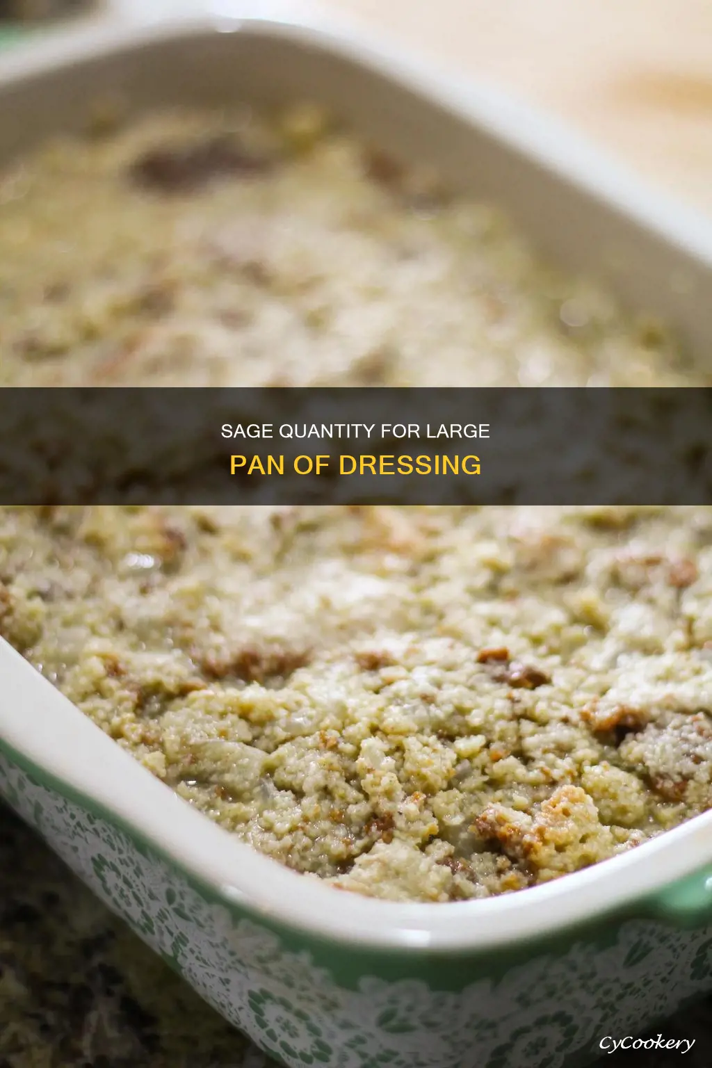 how mich sage in large pan of dressing