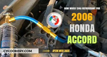 2006 Honda Accord: Correct 134a Refrigerant Quantity Guide