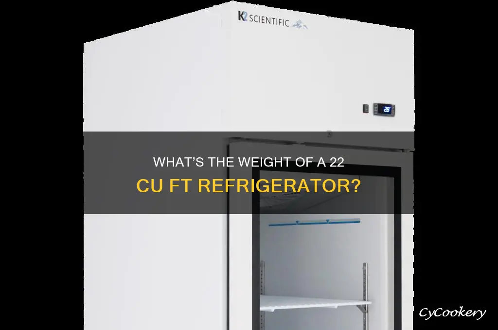how much 22 cu ft refrigerator weighs