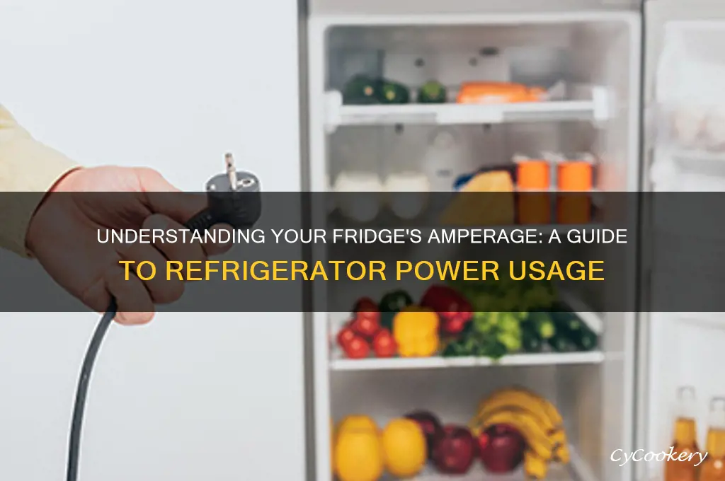 how much amperage does a refrigerator use