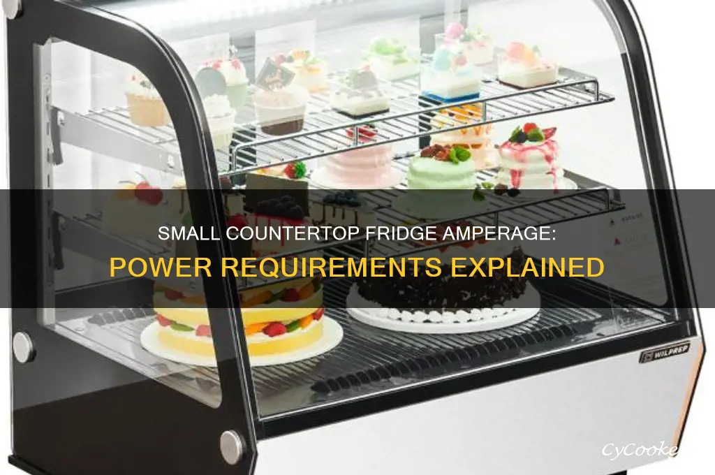 how much amperage does a small countertop refrigerator require