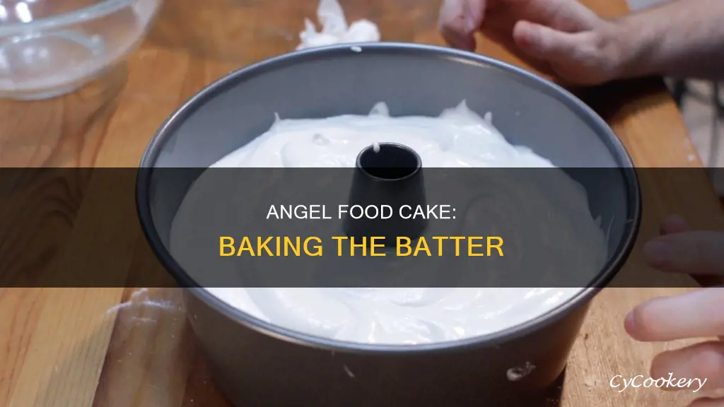 how much angel food batter do I put in pan