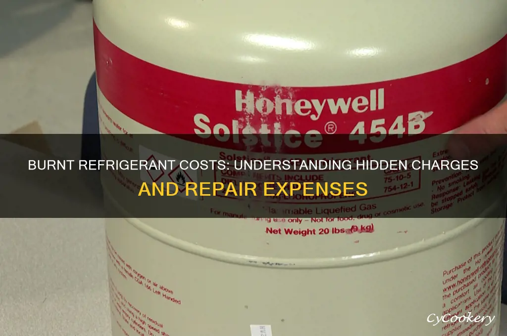 how much are you charged for burnt refrigerant
