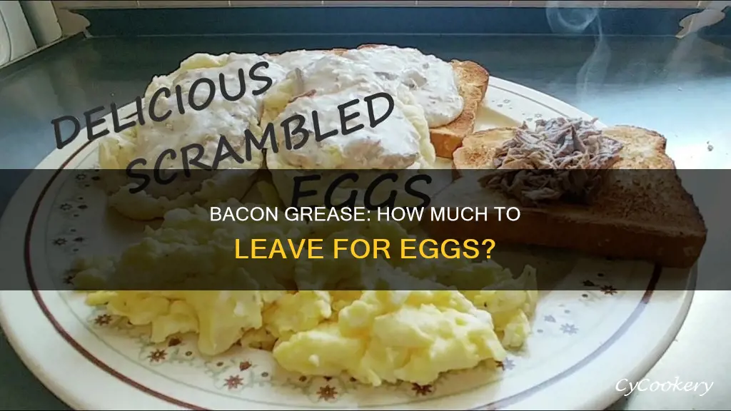 how much bacon grease leave in pan for eggs