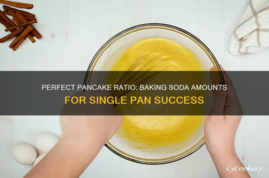 how much baking soda to use in single pan cake