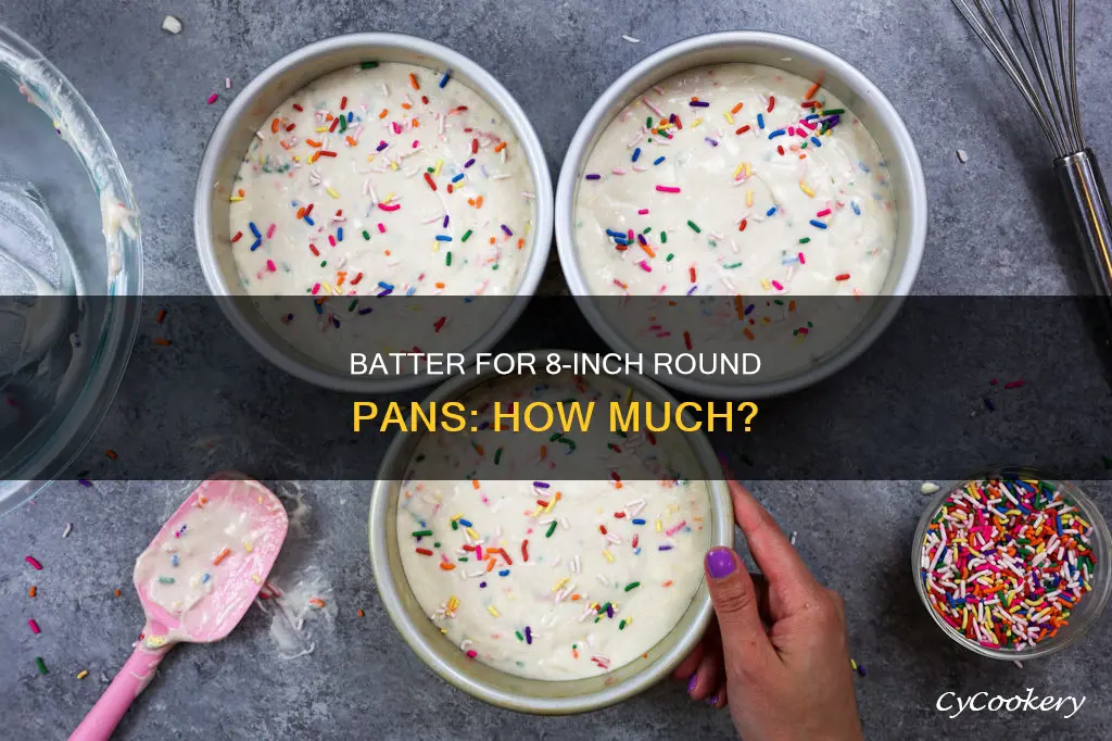 how much batter for 8 inch round pan