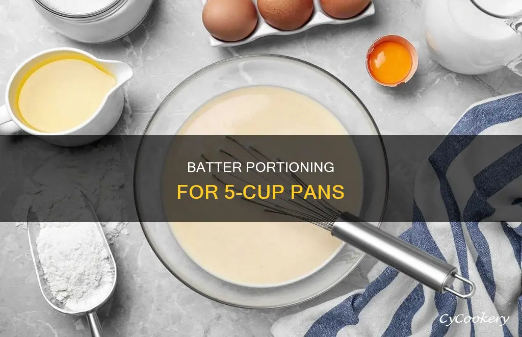 how much batter for a 5 cup pan