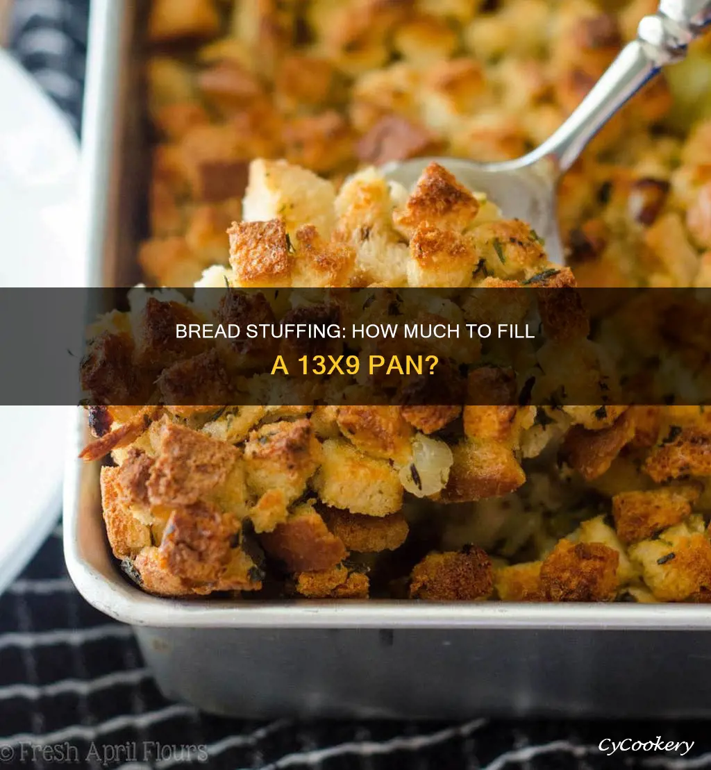 how much bread for stuffing in a 13x9 inch pan