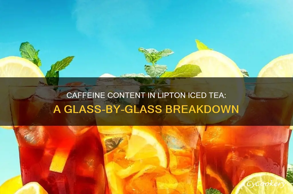 how much caffeine in a glass of lipton iced tea