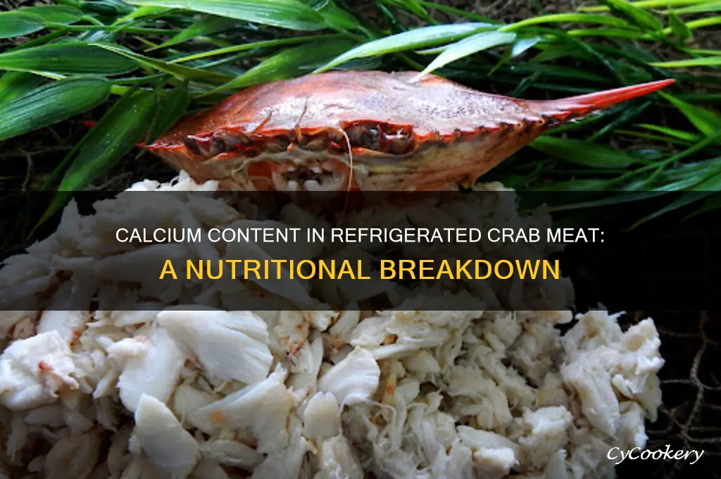 how much calcium in refrigerated crab meat