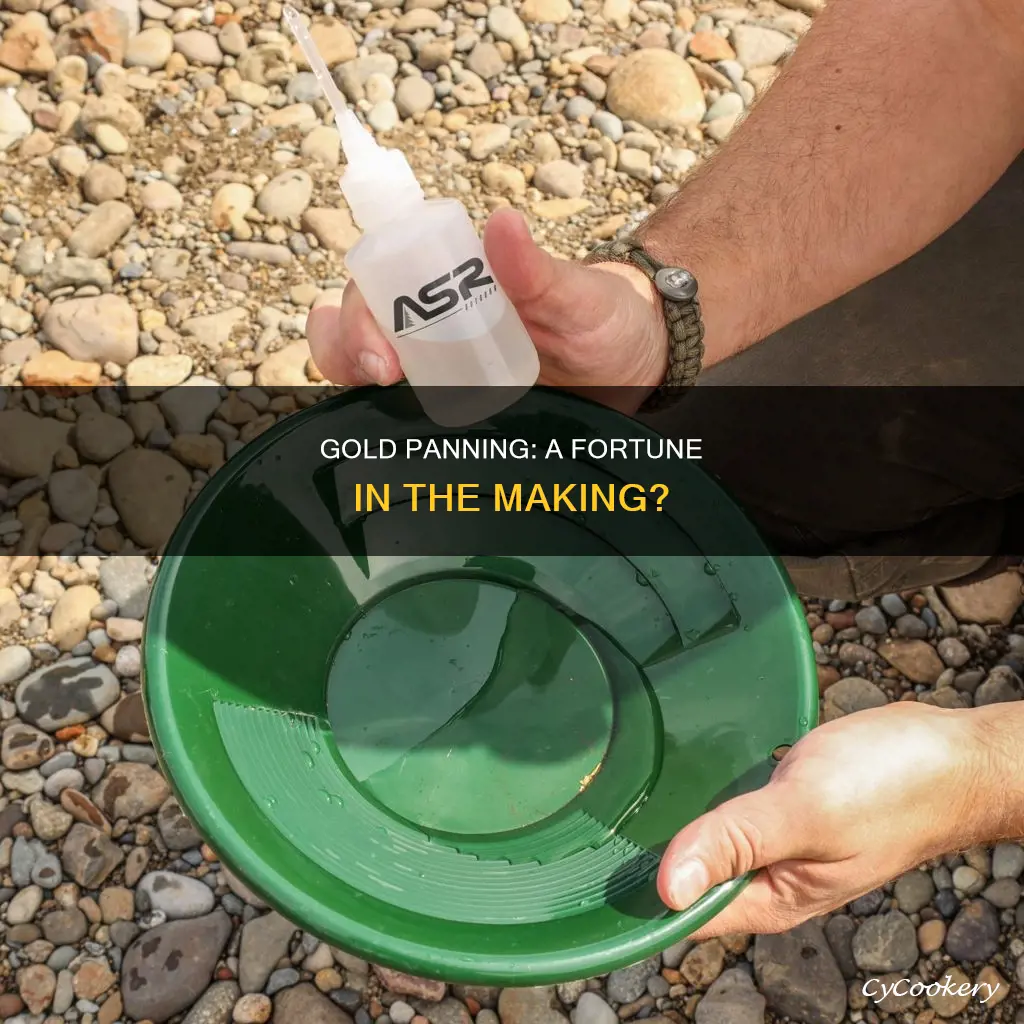 how much can a person find panning for gold
