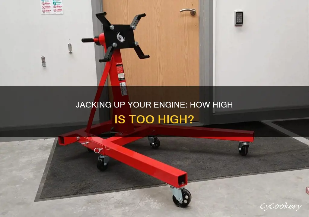 how much can you jack up engine on oil pan