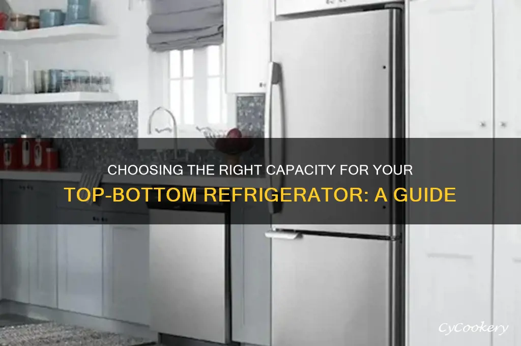 how much capacity for top bottom refrigerator