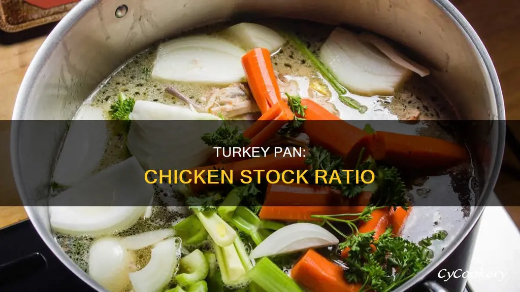 how much chicken stock to put in pan for turkey