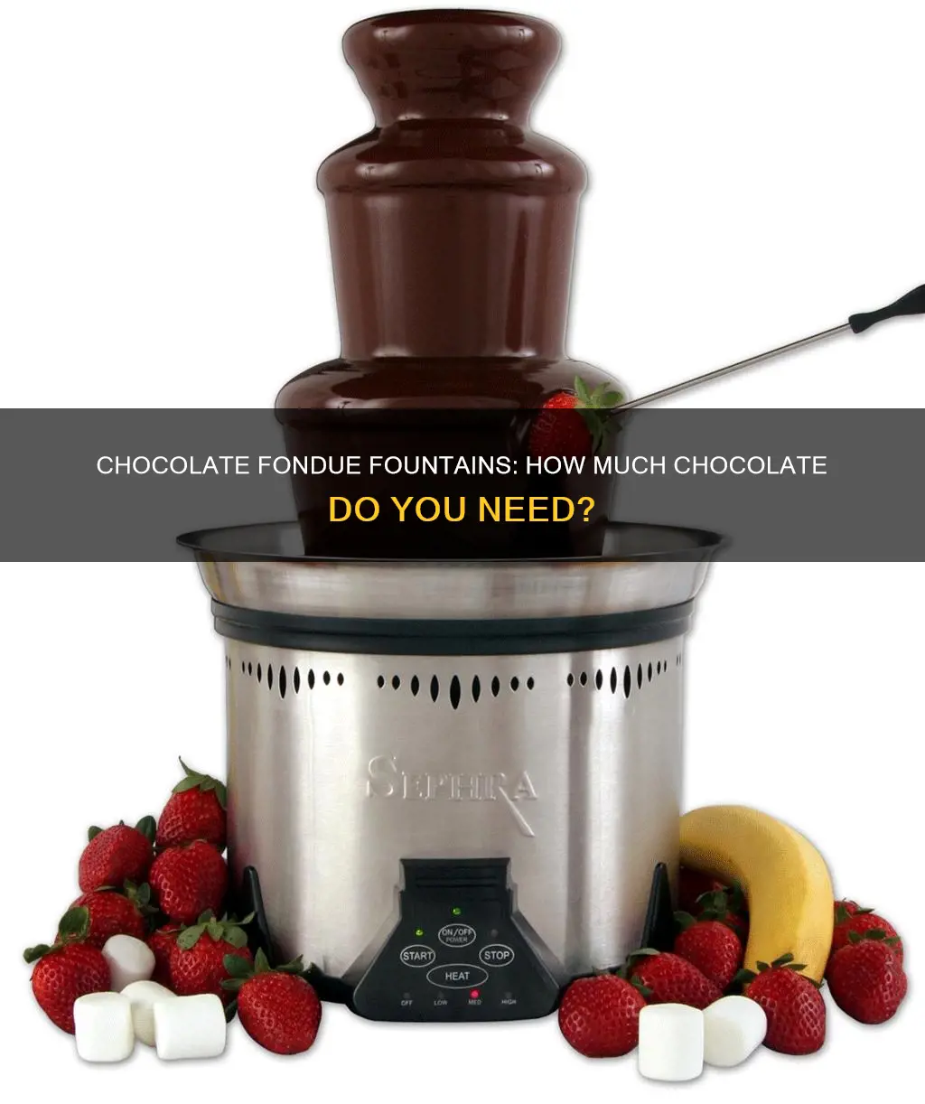 how much chocolate for a fondue fountain