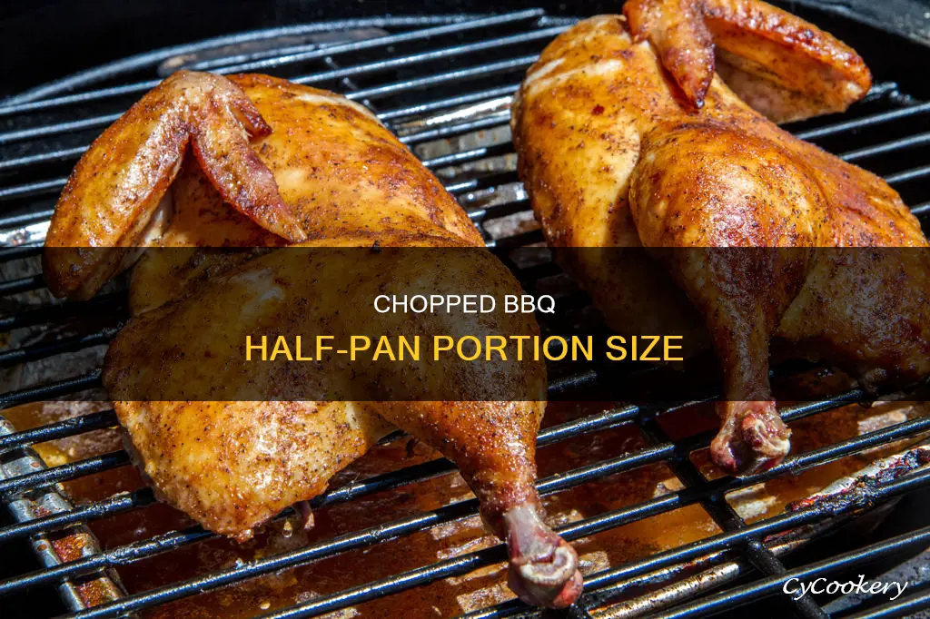 how much chopped bbq does a half pan hold