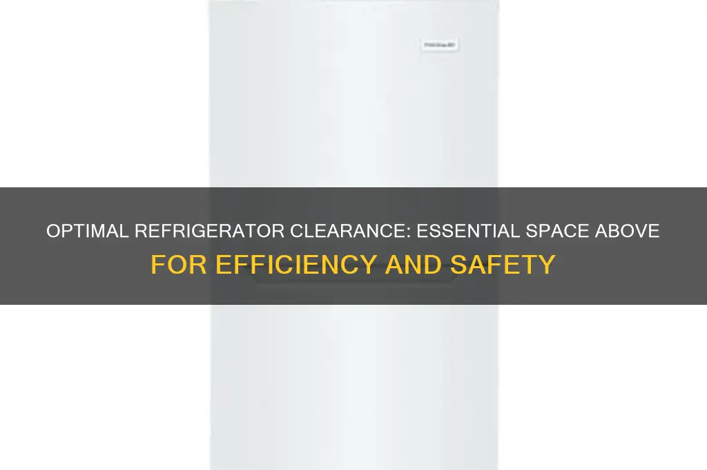 how much clearance is requied above a refrigerator