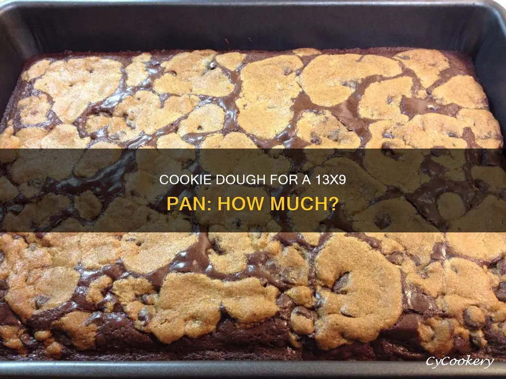 how much cookie dough for 13x9 pan