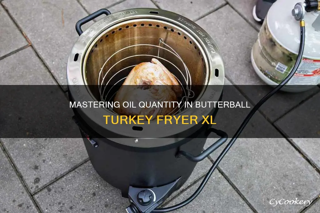 how much cooking oil in a butterball turkey fryer xl