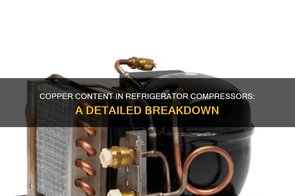 how much copper in a refrigerator compressor