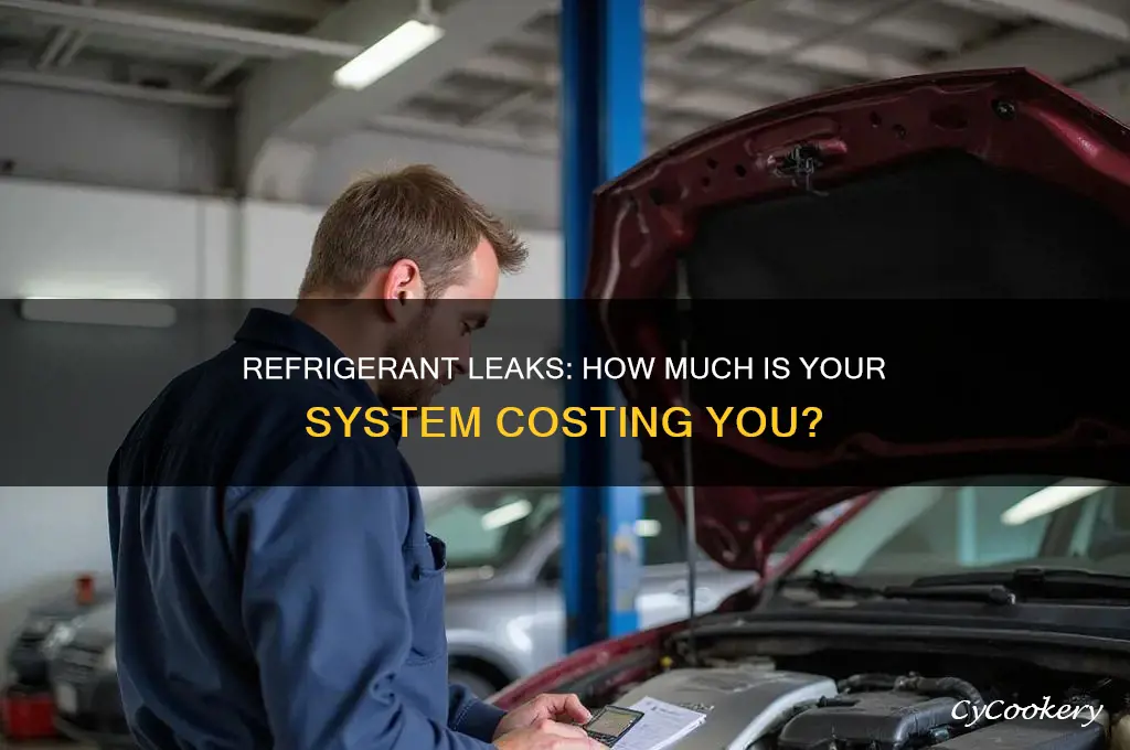 how much cost system is leaking refrigerent