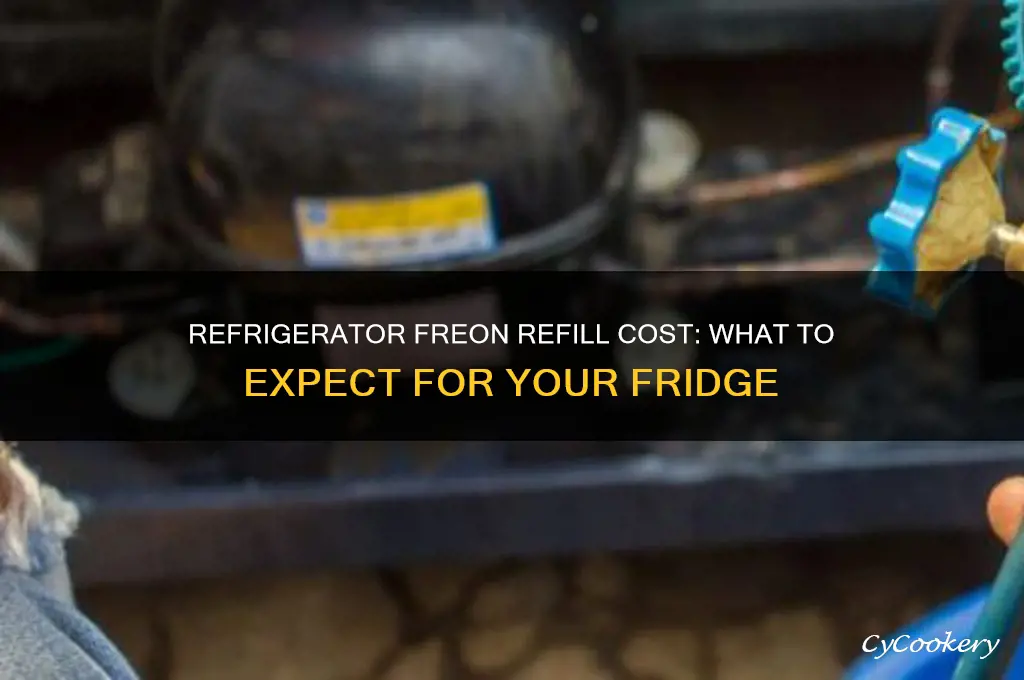 how much cost to refill freon gas for refrigerator