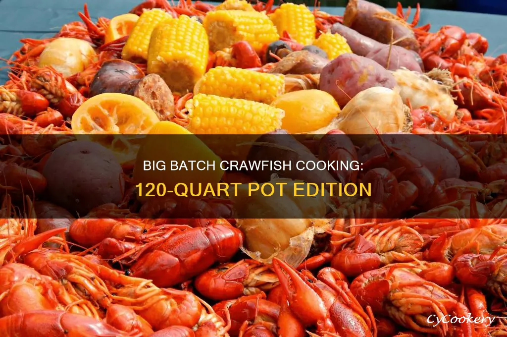 how much crawfish can a 120 quart pot cook