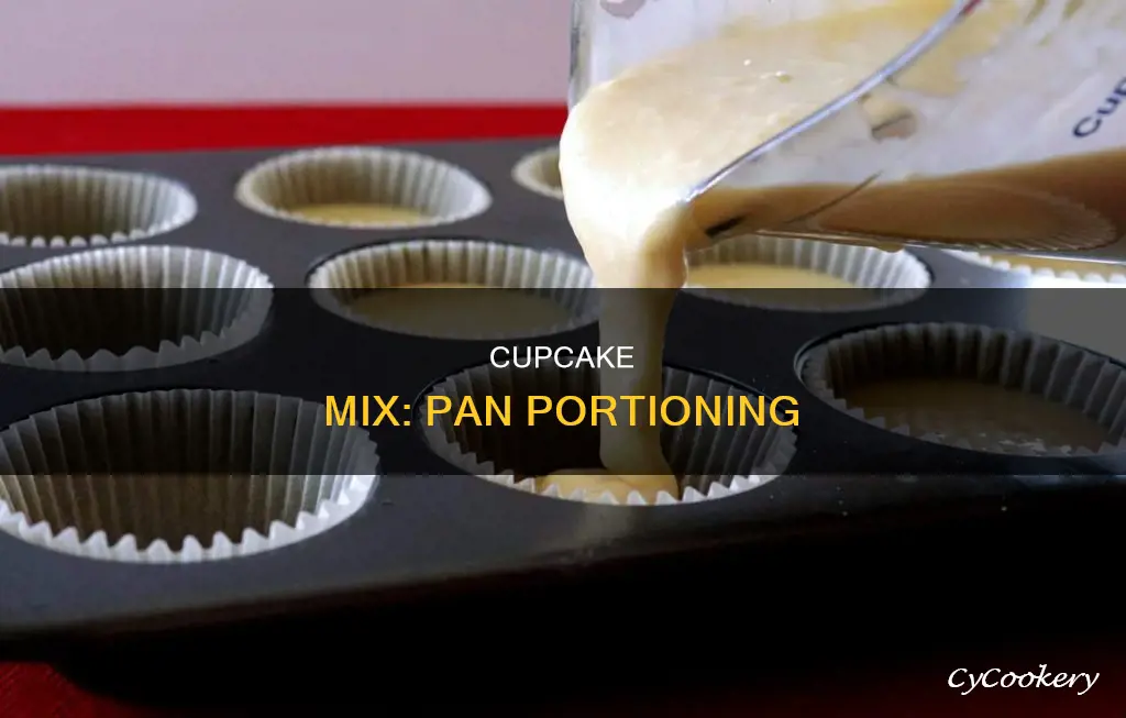 how much cupcake mix to put in pan