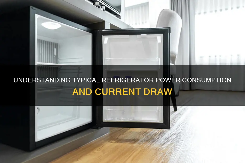 how much current does a typical refrigerator draw