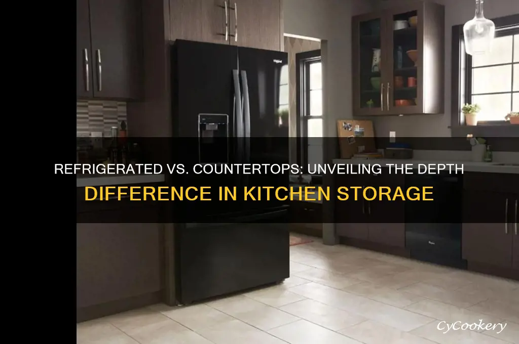 how much deeper is refrigerated than countertops