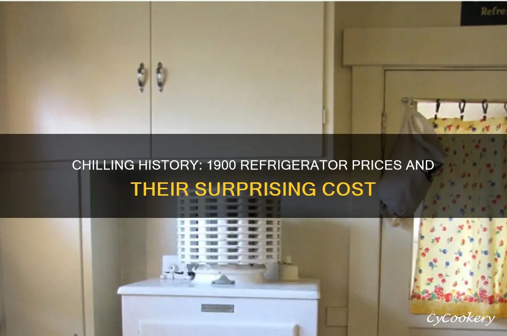 how much did a refrigerator cost in 1900