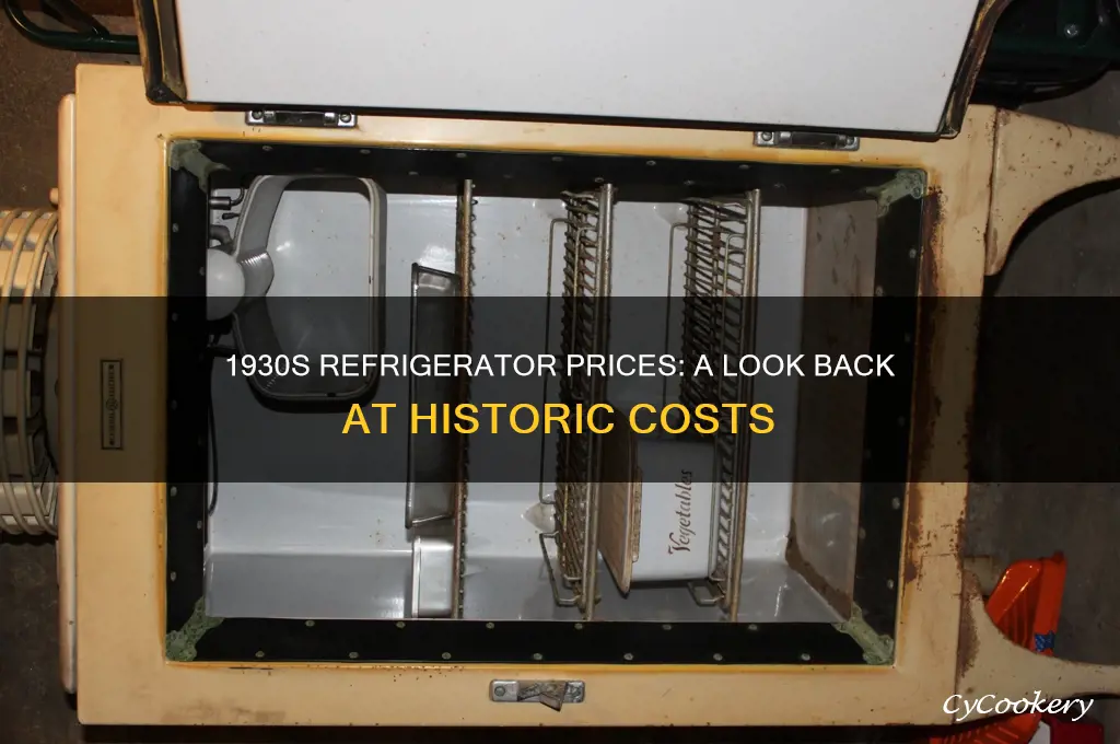 how much did a refrigerator cost in 1930