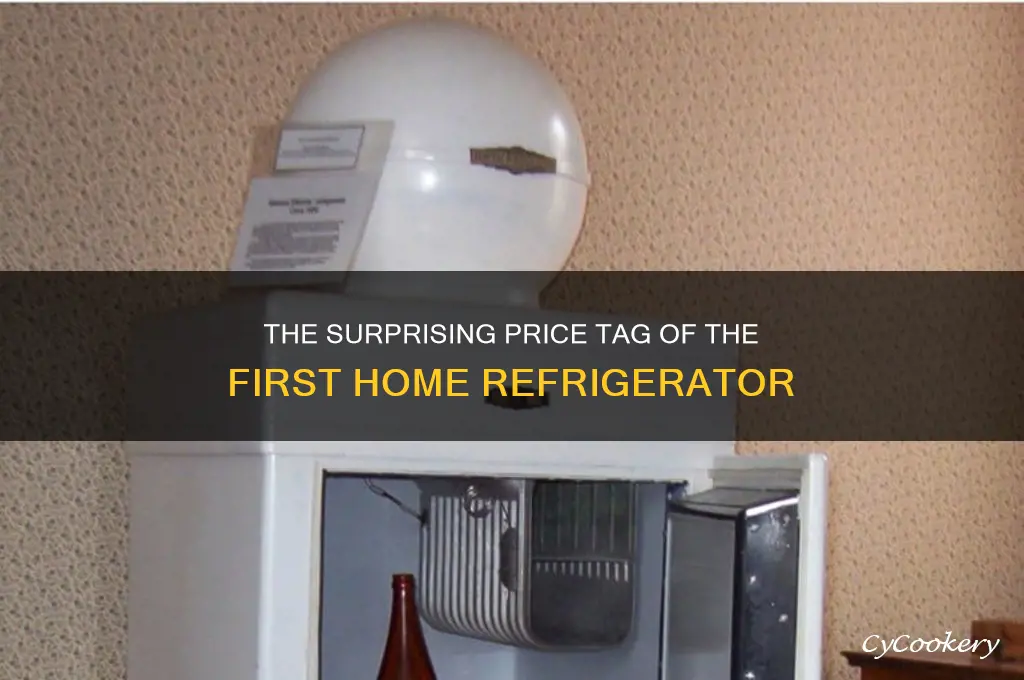 how much did the first home refrigerator cost