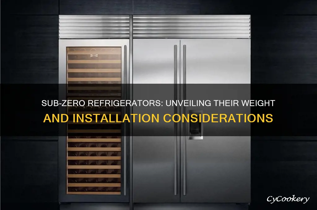 how much do sub zero refrigerators weigh