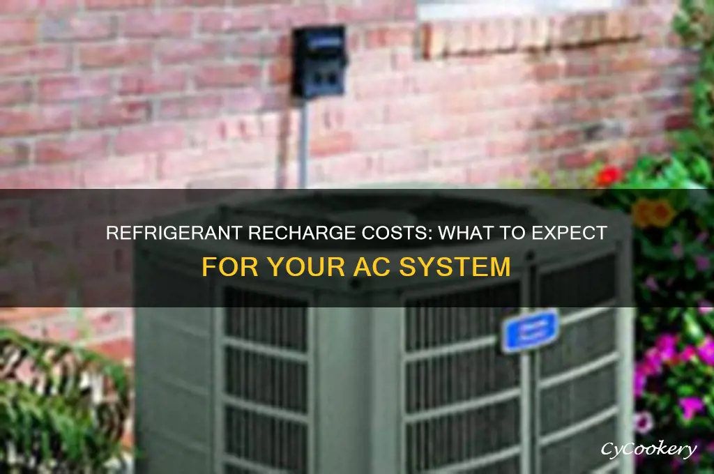 how much do you charge for filling refrigerant