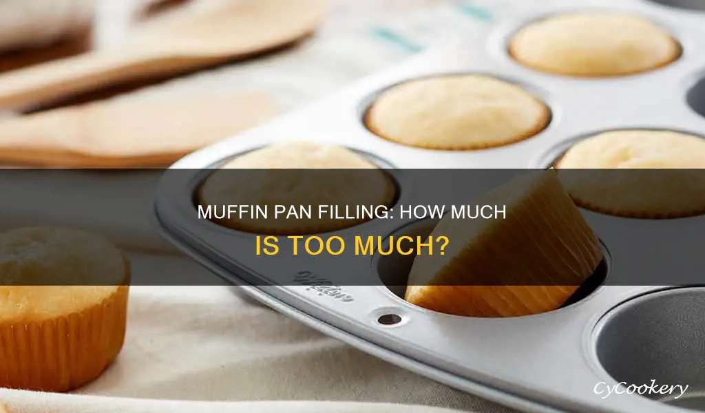 how much do you fill tge muffin pan