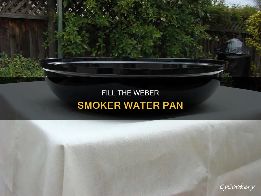 how much do you fill weber smoket mountain water pan