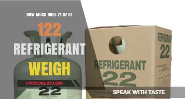 Understanding the Weight of 71 Ounces of R-122 Refrigerant