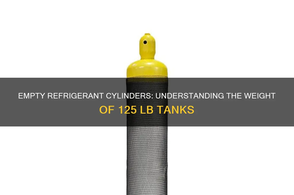 how much does a 125 lb empty refrigerant cylinders